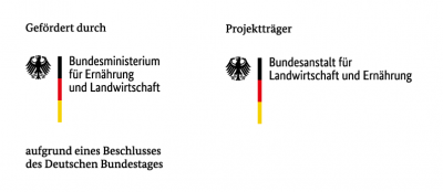 Kombilogo BMEL mit Förderzusatz und Projektträger BLE - deutsch